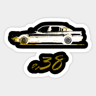 E38 vintage design Sticker